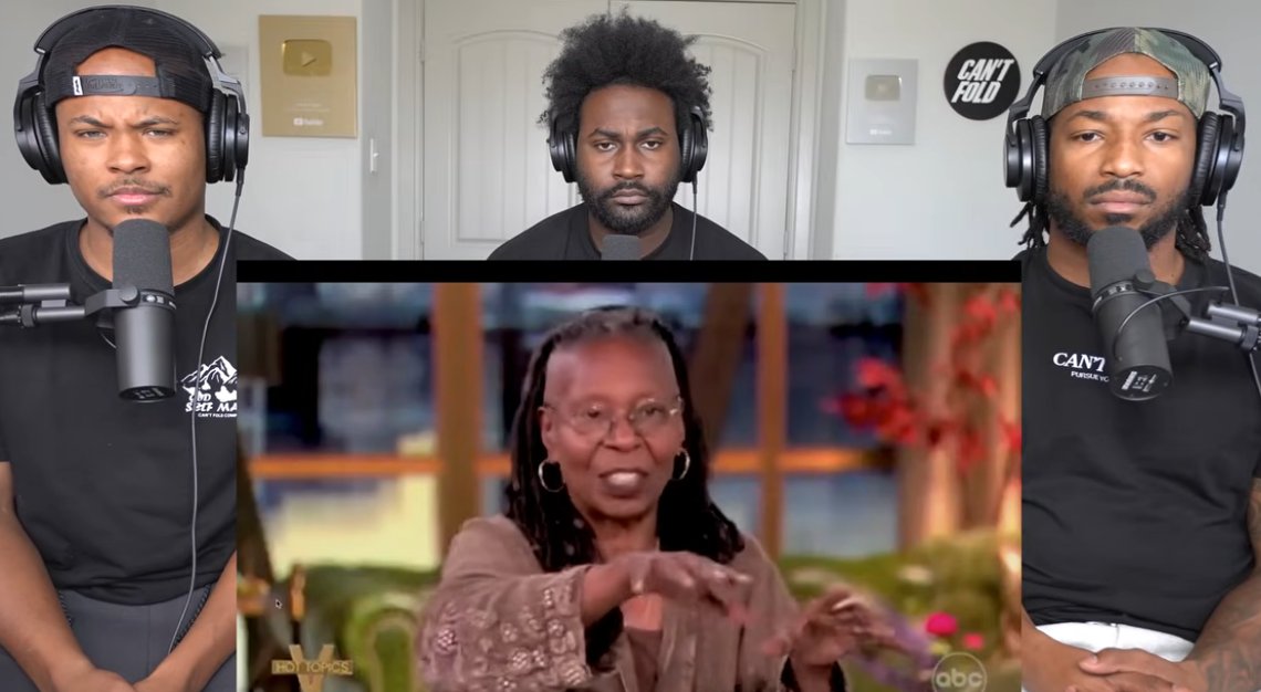 Skjermbilde. Menn fra «Cartier-familien» sjokkerte da Whoopi sa at svarte amerikanere har det som iranere. Skjermbilde. Menn fra «Cartier-familien» sjokkerte da Whoopi sa at svarte amerikanere har det som iranere.