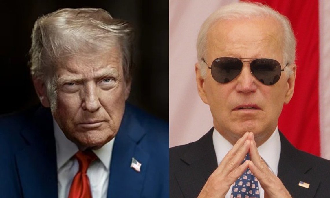 Arlington, Virginia, USA – 29. mai 2023: USAs president Joe Biden venter på å holde sin tale på Memorial Day på Arlington National Cemetery. Foto: Shutterstock av Philip Yabut. Offisiell fotografi av Donald Trump 2025. Kilde: Wikipedia. Arlington, Virginia, USA – 29. mai 2023: USAs president Joe Biden venter på å holde sin tale på Memorial Day på Arlington National Cemetery. Foto: Shutterstock av Philip Yabut. Offisiell fotografi av Donald Trump 2025. Kilde: Wikipedia.