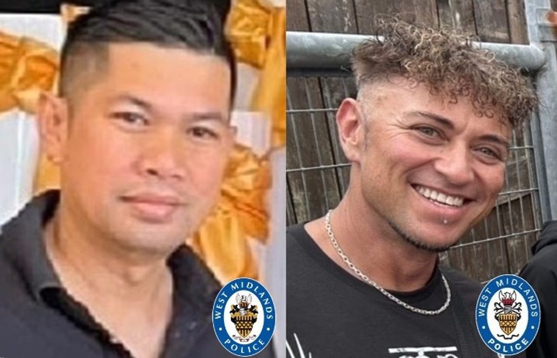 Joel Carriedo (til venstre) og Leo Moran ble påkjørt av en bil i to separate ulykker i Coventry den 3. september 2023. Emiljano Kasaj ble dømt ved Warwick Crown Court. Bilde: West Midlands Police. Joel Carriedo (til venstre) og Leo Moran ble påkjørt av en bil i to separate ulykker i Coventry den 3. september 2023. Emiljano Kasaj ble dømt ved Warwick Crown Court. Bilde: West Midlands Police.