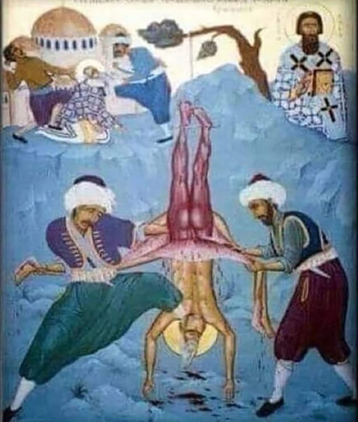 Teodor av Vršacs lidelse er et symbol på serbernes trofaste motstand mot islam. Skildringen er blant det mest dramatiske i regionens religiøse kunst. Teodor av Vršacs lidelse er et symbol på serbernes trofaste motstand mot islam. Skildringen er blant det mest dramatiske i regionens religiøse kunst.