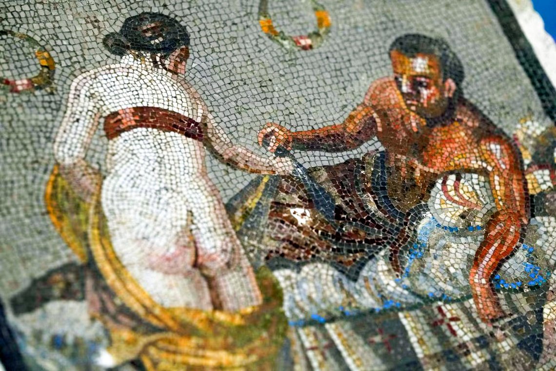Mosaikken regnes som et verk av «ekstraordinær kulturell interesse». X-foto Mosaikken regnes som et verk av «ekstraordinær kulturell interesse». X-foto