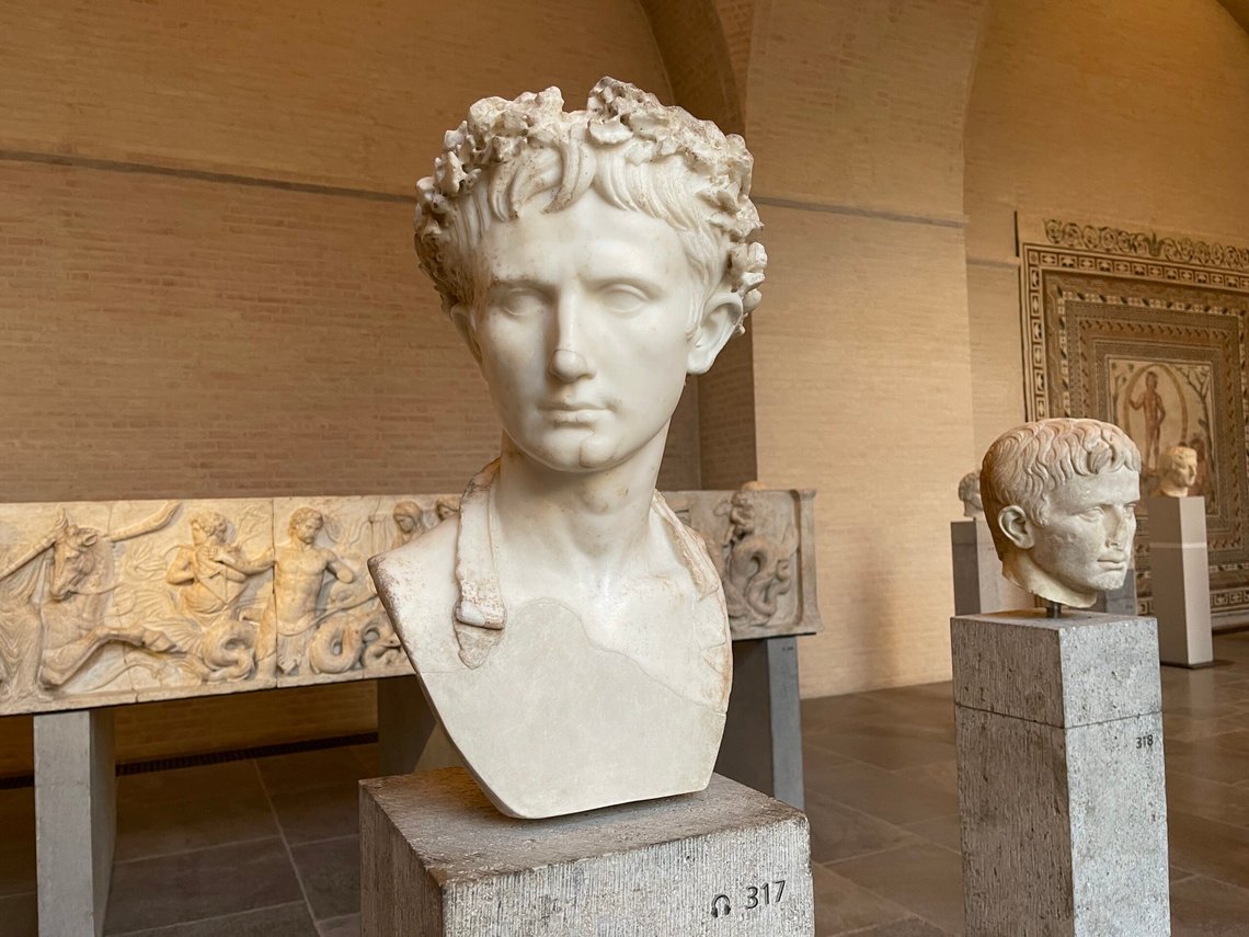 Keiser Augustus, Glyptoteket, München.Foto: Document Keiser Augustus, Glyptoteket, München.Foto: Document