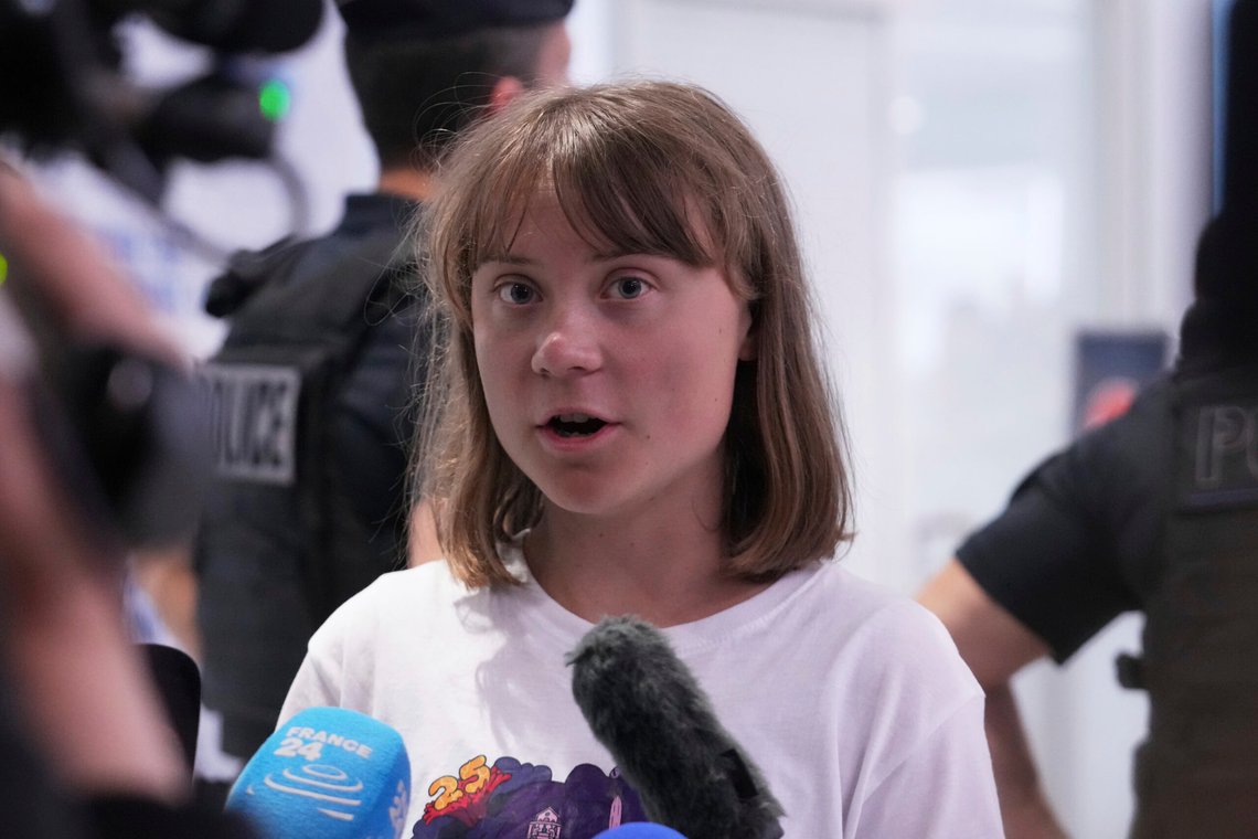 Greta Thunberg kommer til Oslo for en markering under valgkampen. Foto: Michel Euler / AP / NTB. Greta Thunberg kommer til Oslo for en markering under valgkampen. Foto: Michel Euler / AP / NTB.