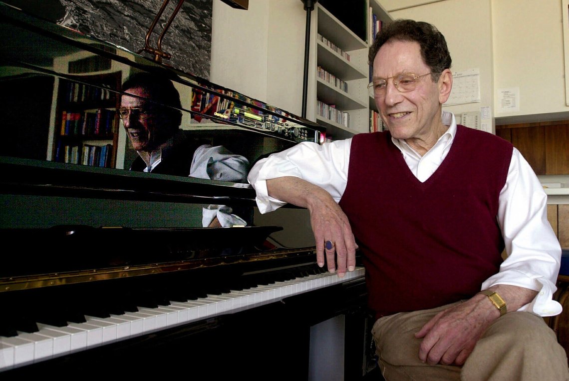 FILE - Musician Tom Lehrer sits beside the piano in his house in Santa Cruz, Calif., on April 21, 2000. (AP Photo/Paul Sakuma, File) FILE - Musician Tom Lehrer sits beside the piano in his house in Santa Cruz, Calif., on April 21, 2000. (AP Photo/Paul Sakuma, File)
