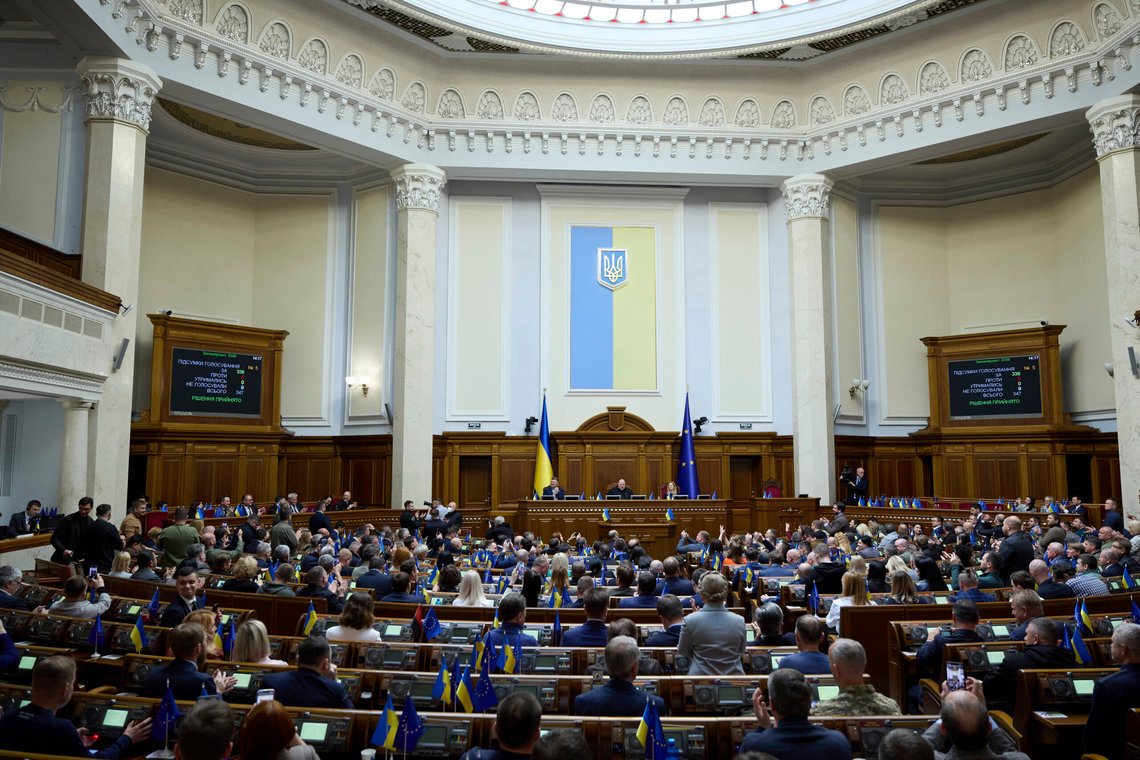 Ukrainian parliamentarians vote for ratification of the Minerals Agreement between Ukraine and United States at Verkhovna Rada in Kyiv, Ukraine, on Thursday, May 8, 2025. (AP Photo/Vadym Sarakhan) Ukrainian parliamentarians vote for ratification of the Minerals Agreement between Ukraine and United States at Verkhovna Rada in Kyiv, Ukraine, on Thursday, May 8, 2025. (AP Photo/Vadym Sarakhan)