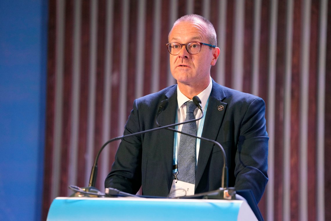 World Health Organization(WHO)'s Regional Director for Europe, Dr. Hans Kluge, speaks at the Global Conference on Traditional Medicine as part of the G20's Health Ministers' meeting in Gandhinagar, India, Thursday, Aug. 17, 2023. (AP Photo/Ajit Solanki) World Health Organization(WHO)'s Regional Director for Europe, Dr. Hans Kluge, speaks at the Global Conference on Traditional Medicine as part of the G20's Health Ministers' meeting in Gandhinagar, India, Thursday, Aug. 17, 2023. (AP Photo/Ajit Solanki)