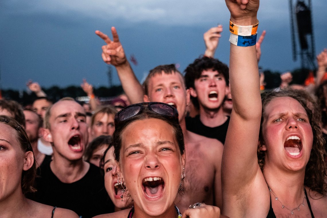Irish band Fontaines D.C. plays on the Orange Stage on Roskilde Festival, Denmark, Wednesday July 2, 2025 Irish band Fontaines D.C. plays on the Orange Stage on Roskilde Festival, Denmark, Wednesday July 2, 2025