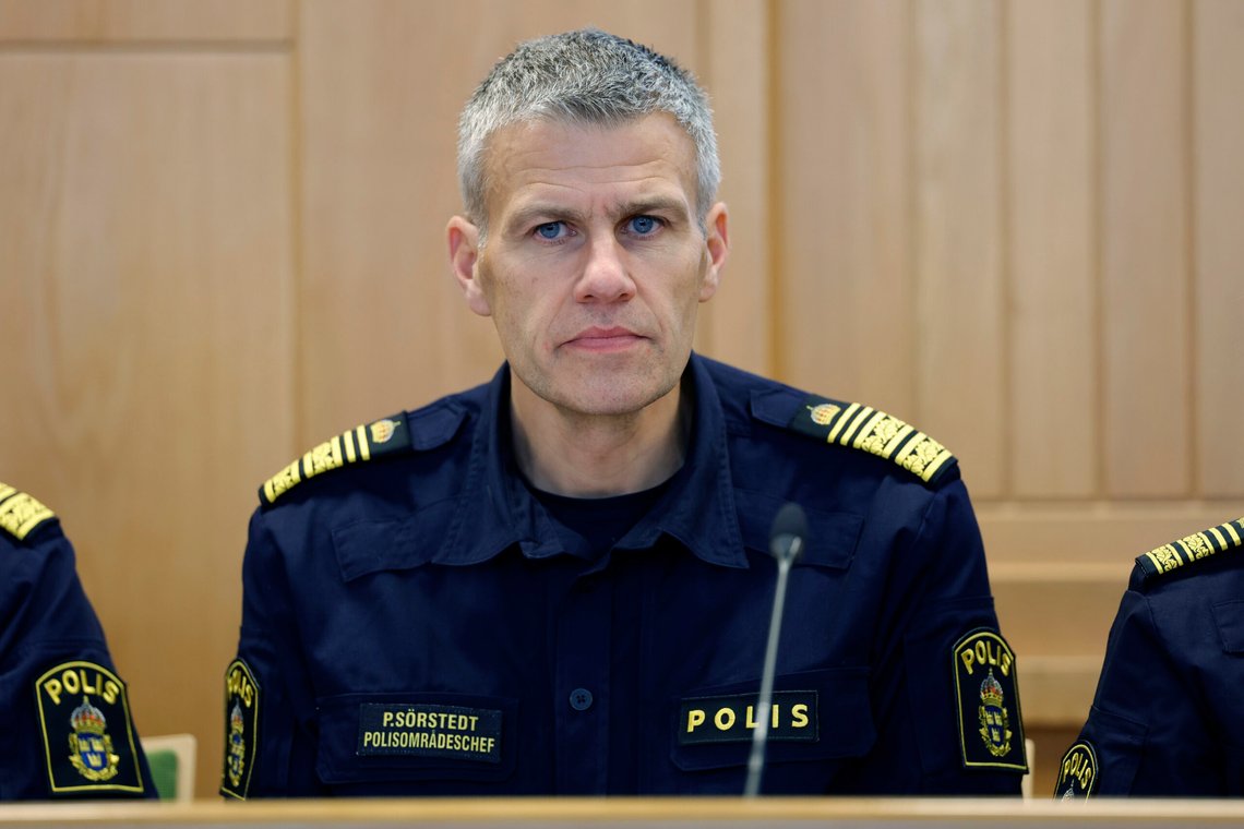 Peter Sörstedt, sjef for Älvsborg politidistrikt. Foto: Adam Ihse, TT-NTB. Peter Sörstedt, sjef for Älvsborg politidistrikt. Foto: Adam Ihse, TT-NTB.