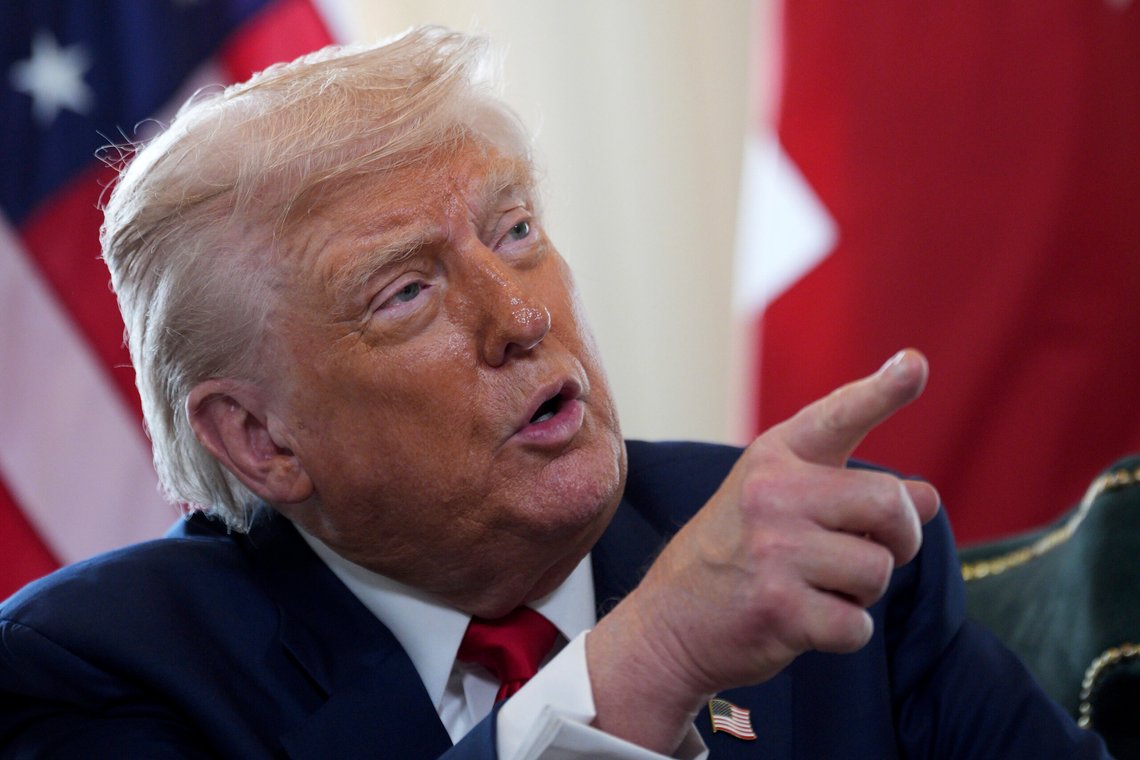President Donald Trump meets with Britain's Prime Minister Keir Starmer at Trump Turnberry golf club on Monday, July 28, 2025 in Turnberry, Scotland. (Christopher Furlong/Pool Photo via AP) President Donald Trump meets with Britain's Prime Minister Keir Starmer at Trump Turnberry golf club on Monday, July 28, 2025 in Turnberry, Scotland. (Christopher Furlong/Pool Photo via AP)