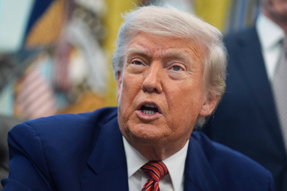 FILE - President Donald Trump speaks to reporters in the Oval Office of the White House, May 23, 2025, in Washington. (AP Photo/Evan Vucci, File) FILE - President Donald Trump speaks to reporters in the Oval Office of the White House, May 23, 2025, in Washington. (AP Photo/Evan Vucci, File)