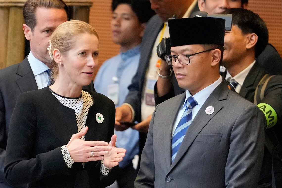 Kaja Kallas, left, the European Union's high representative for foreign affairs and security policy and vice president of the European Commission, talks with Indonesia's Foreign Minister Sugiono during the 32nd Association of Southeast Asian Nations (ASEAN) Regional Forum during the 58th ASEAN Foreign Ministers' meeting and related meetings at the Convention Centre in Kuala Lumpur, Malaysia, Friday, July 11, 2025. (AP Photo/Vincent Thian) Kaja Kallas, left, the European Union's high representative for foreign affairs and security policy and vice president of the European Commission, talks with Indonesia's Foreign Minister Sugiono during the 32nd Association of Southeast Asian Nations (ASEAN) Regional Forum during the 58th ASEAN Foreign Ministers' meeting and related meetings at the Convention Centre in Kuala Lumpur, Malaysia, Friday, July 11, 2025. (AP Photo/Vincent Thian)