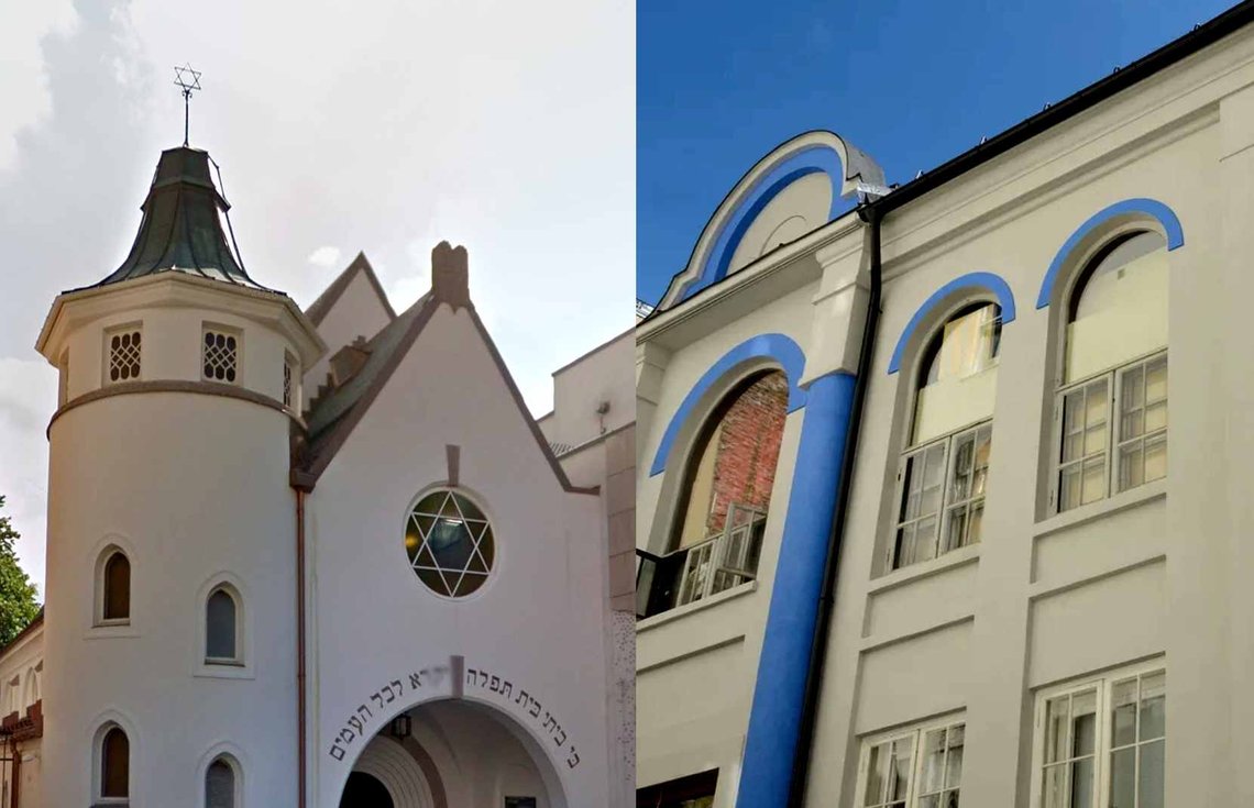 Synagogen i Oslo (t.v.) og Jødisk museum var blant de 12 institusjonene som mottok terrortrusler fra en Bergens-kvinne. (Foto: Google Street View/Jødisk Museum) Synagogen i Oslo (t.v.) og Jødisk museum var blant de 12 institusjonene som mottok terrortrusler fra en Bergens-kvinne. (Foto: Google Street View/Jødisk Museum)