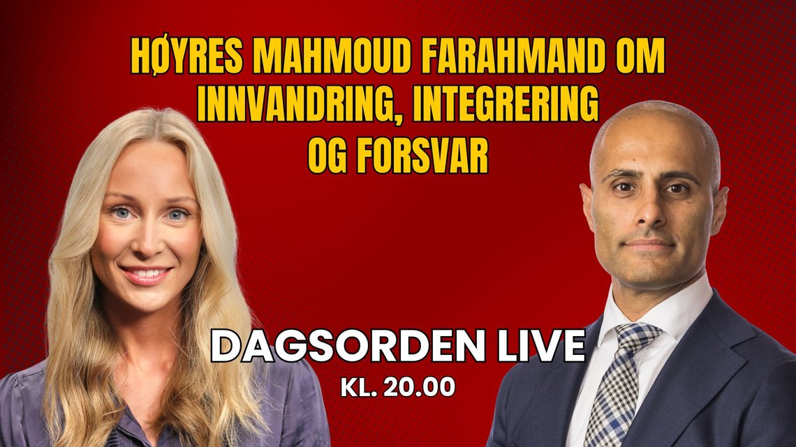 TIRSDAG: Høyres Mahmoud Farahmand er gjest i dagens Dagsorden. TIRSDAG: Høyres Mahmoud Farahmand er gjest i dagens Dagsorden.