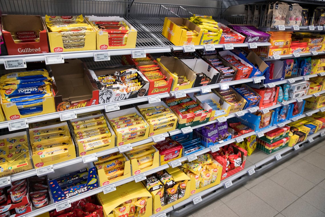 Sjokolade og godteri på Coop på Skøyen i Oslo. Foto: Terje Pedersen / NTB Sjokolade og godteri på Coop på Skøyen i Oslo. Foto: Terje Pedersen / NTB