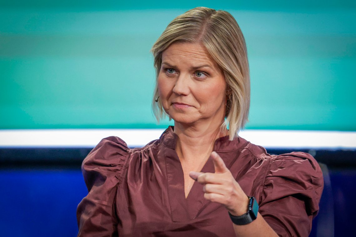 Venstre-leder Guri Melby under den direktesendte partilederdebatten på TV2 som sendes fra Media City i Bergen. Foto: Paul S. Amundsen / NTB Venstre-leder Guri Melby under den direktesendte partilederdebatten på TV2 som sendes fra Media City i Bergen. Foto: Paul S. Amundsen / NTB