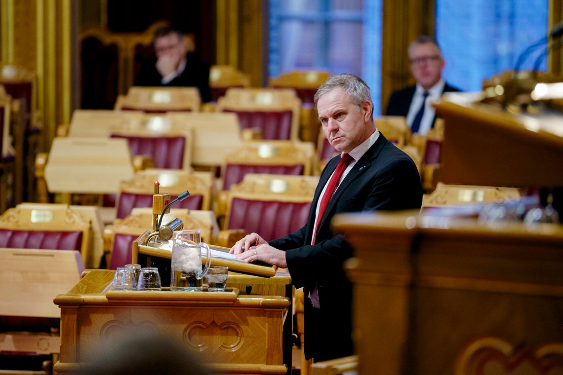 Alfred Jens Bjørlo (V) på den muntlige spørretimen i Stortinget. Foto: Stian Lysberg Solum / NTB Alfred Jens Bjørlo (V) på den muntlige spørretimen i Stortinget. Foto: Stian Lysberg Solum / NTB