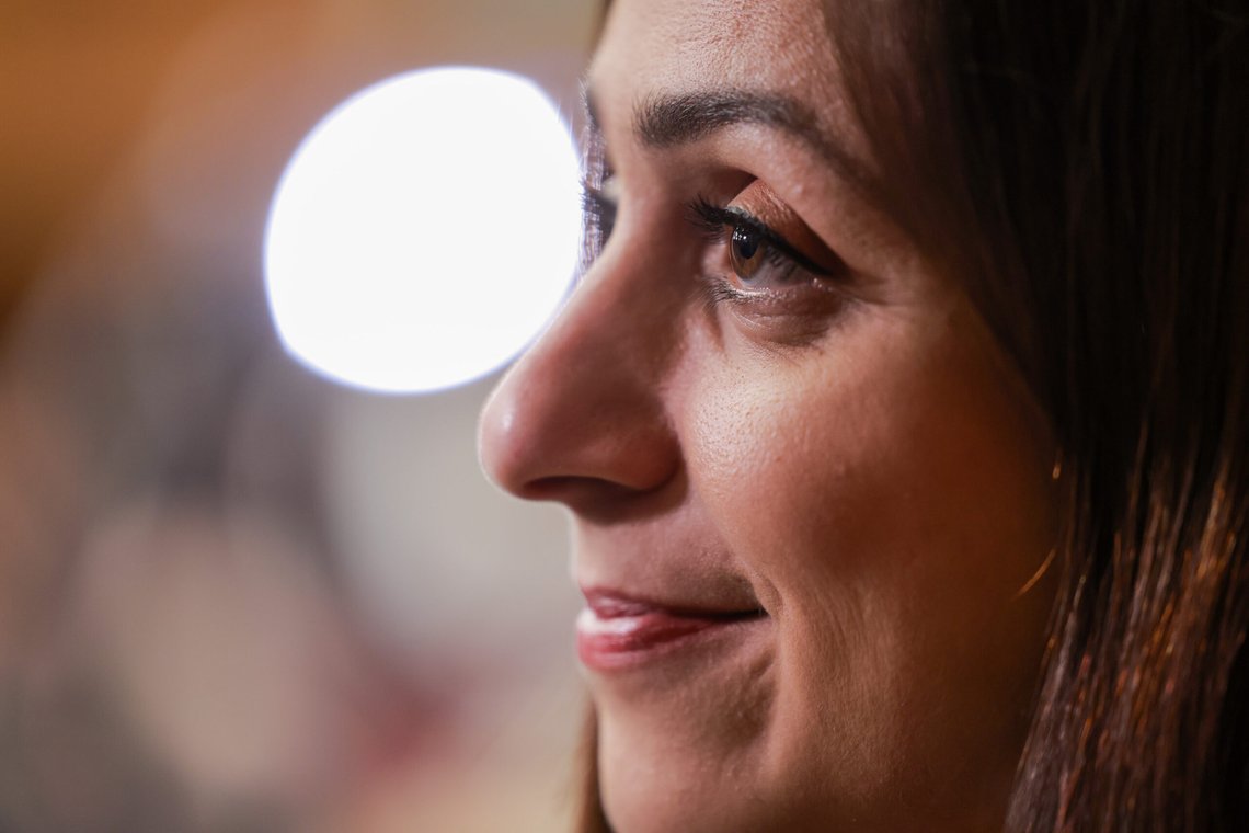 Oslo 20241126.
Hadia Tajik under Oslo Arbeiderpartis nominasjonsmøtet i Samfunnssalen i Oslo Arbeidersamfunn tirsdag ettermiddag.
Foto: Jonas Been Henriksen / NTB Oslo 20241126.
Hadia Tajik under Oslo Arbeiderpartis nominasjonsmøtet i Samfunnssalen i Oslo Arbeidersamfunn tirsdag ettermiddag.
Foto: Jonas Been Henriksen / NTB