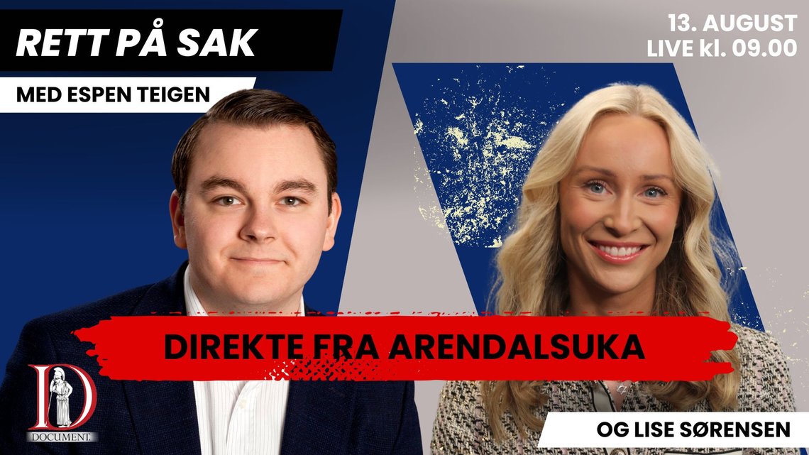 ONSDAG: Rett på sak er direkte fra Arendalsuka! ONSDAG: Rett på sak er direkte fra Arendalsuka!
