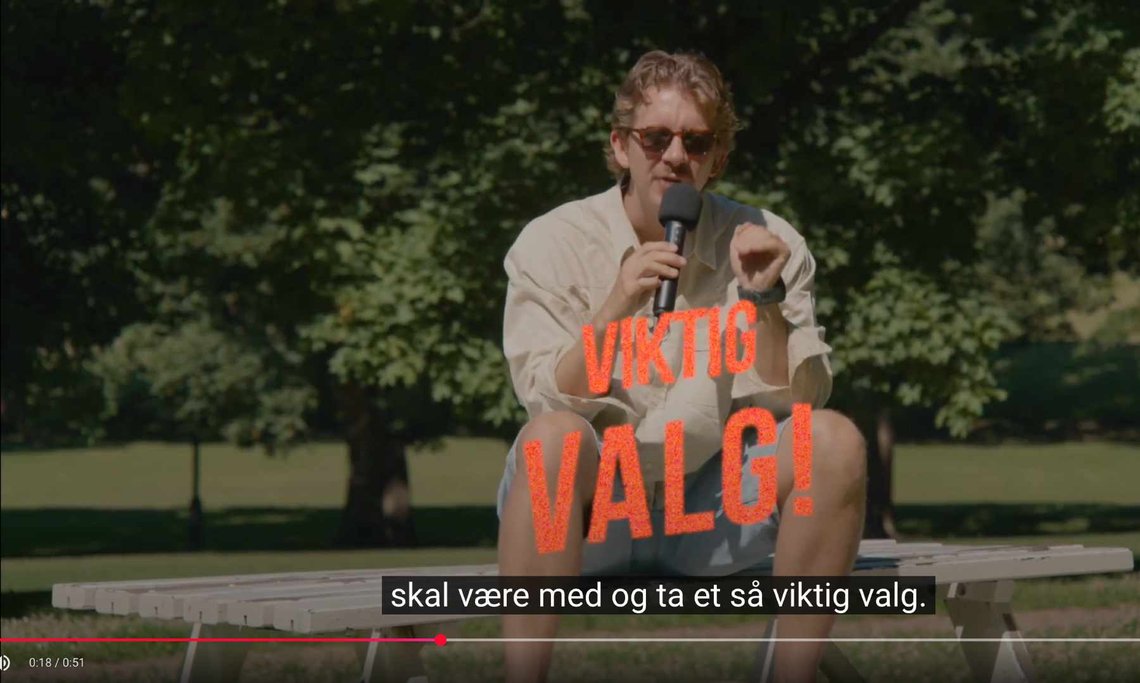 Henrik Schatvet er programleder for Medietilsynets kampanje «Sjekk at det stemmer, før du stemmer», der han ifølge vaskeseddelen utforsker «hvordan digital påvirkning fungerer i praksis». (Stillbilde fra YouTube/Medietilsynet) Henrik Schatvet er programleder for Medietilsynets kampanje «Sjekk at det stemmer, før du stemmer», der han ifølge vaskeseddelen utforsker «hvordan digital påvirkning fungerer i praksis». (Stillbilde fra YouTube/Medietilsynet)