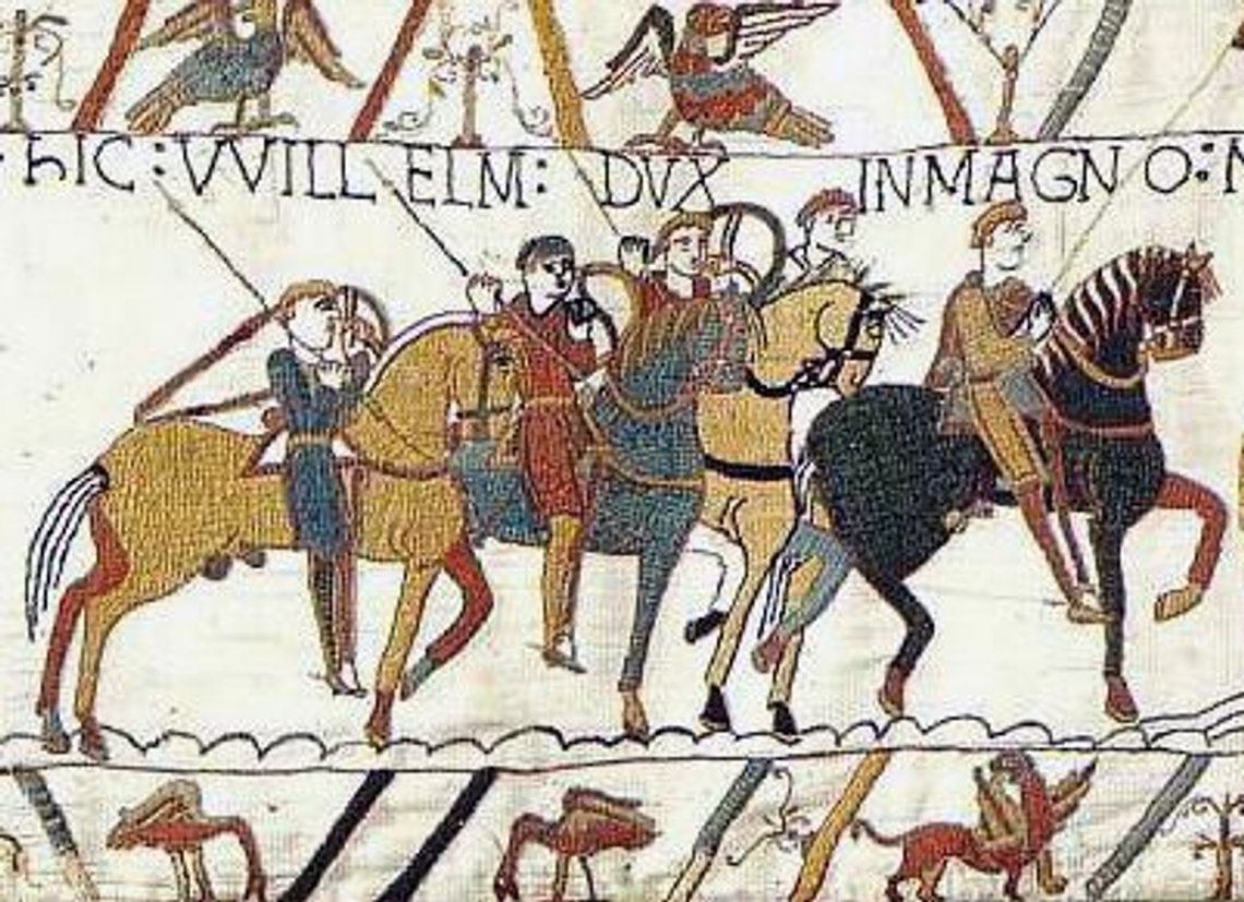 Wilhelm Erobreren, hertug av Normandie, ble kronet til Englands konge Vilhelm 1 i Westminster Abbey 25. desember 1066. Illustrasjon: Facebook/ Agdenes viking og historiesenter. Wilhelm Erobreren, hertug av Normandie, ble kronet til Englands konge Vilhelm 1 i Westminster Abbey 25. desember 1066. Illustrasjon: Facebook/ Agdenes viking og historiesenter.