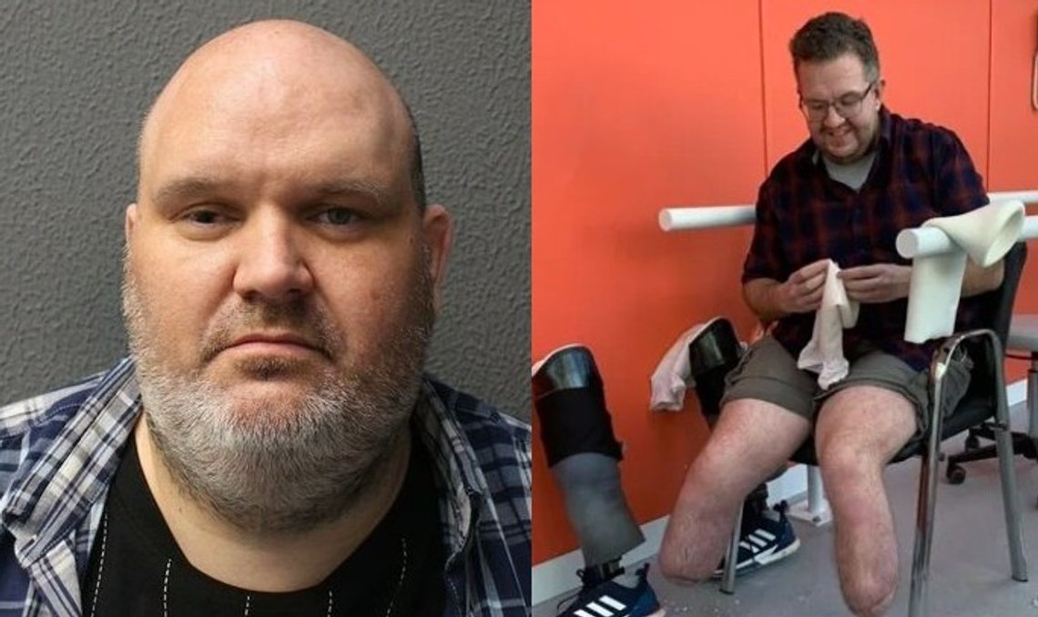 Til venstre: Marius Gustafson, tidligere fylkesleder for FRI, utførte kastrering i London og er dømt til livsvarig fengsel. Til høyre: Neil Hopper i 2020, kort tid etter amputasjonen, som da ble ansett som medisinsk nødvendig. Begge bildene er skjermbilder fra YouTube. Til venstre: Marius Gustafson, tidligere fylkesleder for FRI, utførte kastrering i London og er dømt til livsvarig fengsel. Til høyre: Neil Hopper i 2020, kort tid etter amputasjonen, som da ble ansett som medisinsk nødvendig. Begge bildene er skjermbilder fra YouTube.