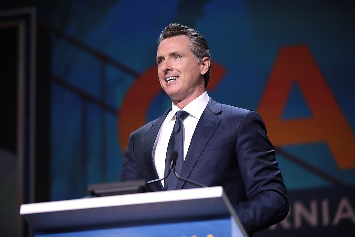 Den alltid smilende Gavin Christopher Newsom. Foto: Gage Skidmore CC BY-SA 2.0 Den alltid smilende Gavin Christopher Newsom. Foto: Gage Skidmore CC BY-SA 2.0