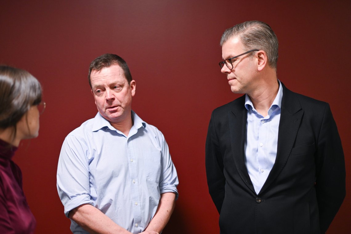 Oslo 20240221.
Sjur Lehmann og Øystein Breirem Jacobsen før pressekonferansen om avgjørelsen i tilsynssaken om tvillingene Mina og Mille.
Foto: Martin Solhaug Standal / NTB Oslo 20240221.
Sjur Lehmann og Øystein Breirem Jacobsen før pressekonferansen om avgjørelsen i tilsynssaken om tvillingene Mina og Mille.
Foto: Martin Solhaug Standal / NTB