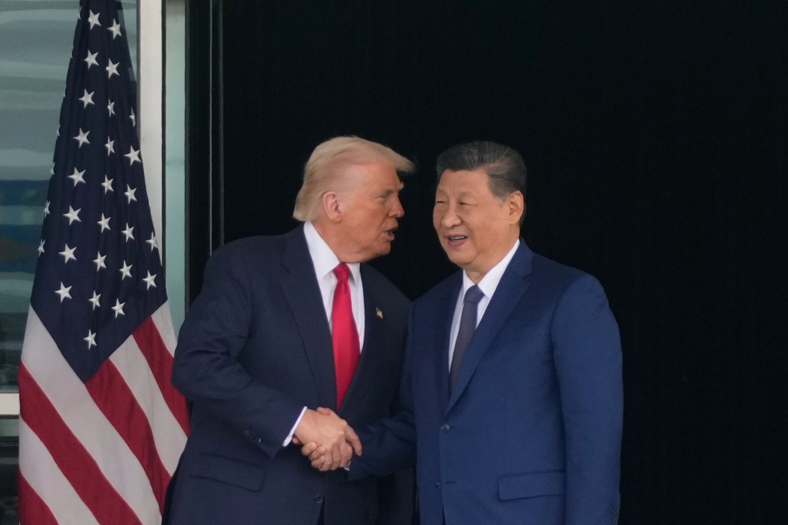 President Donald Trump, left, and Chinese President Xi Jinping, shake hands after their U.S.-China summit talk at Gimhae International Airport Jinping in Busan, South Korea, Thursday, Oct. 30, 2025. (AP Photo/Mark Schiefelbein) President Donald Trump, left, and Chinese President Xi Jinping, shake hands after their U.S.-China summit talk at Gimhae International Airport Jinping in Busan, South Korea, Thursday, Oct. 30, 2025. (AP Photo/Mark Schiefelbein)