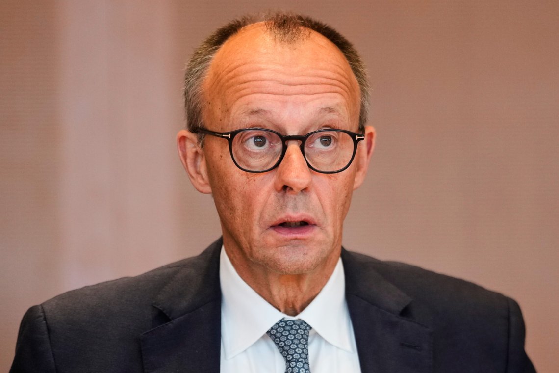 Den tyske kansler Friedrich Merz deltar på kabinettmøtet i kanslerembetet i Berlin, Tyskland, onsdag 8. oktober 2025. Foto: AP/Markus SchreiberNTB Den tyske kansler Friedrich Merz deltar på kabinettmøtet i kanslerembetet i Berlin, Tyskland, onsdag 8. oktober 2025. Foto: AP/Markus SchreiberNTB