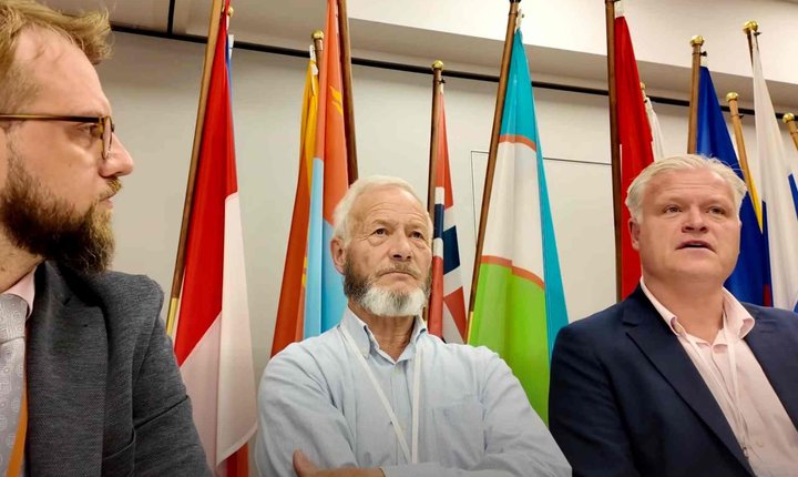 Oddvar Espegard, Michal Specjalski og Marius Reikerås på OSCE-konferansen 2025