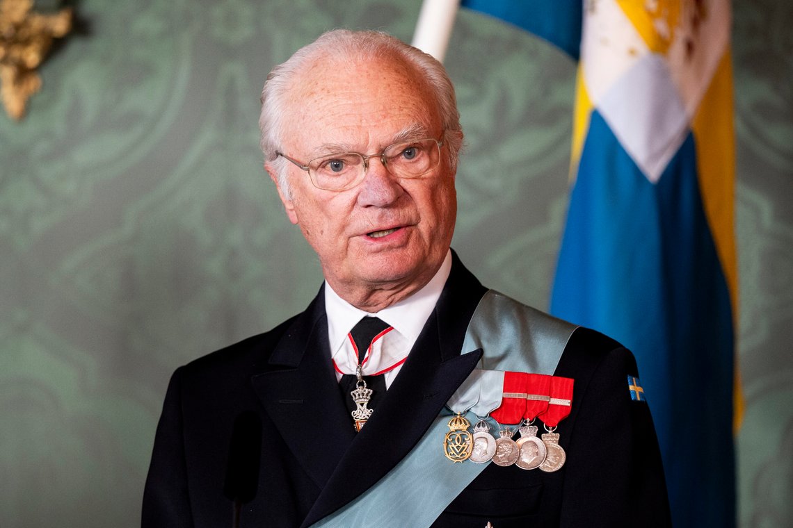 Kong Carl XVI Gustaf under et kongelig dansk statsbesøk i Stockholm, Mai 2024. (Photo: Ida Marie Odgaard/Ritzau Scanpix) Kong Carl XVI Gustaf under et kongelig dansk statsbesøk i Stockholm, Mai 2024. (Photo: Ida Marie Odgaard/Ritzau Scanpix)