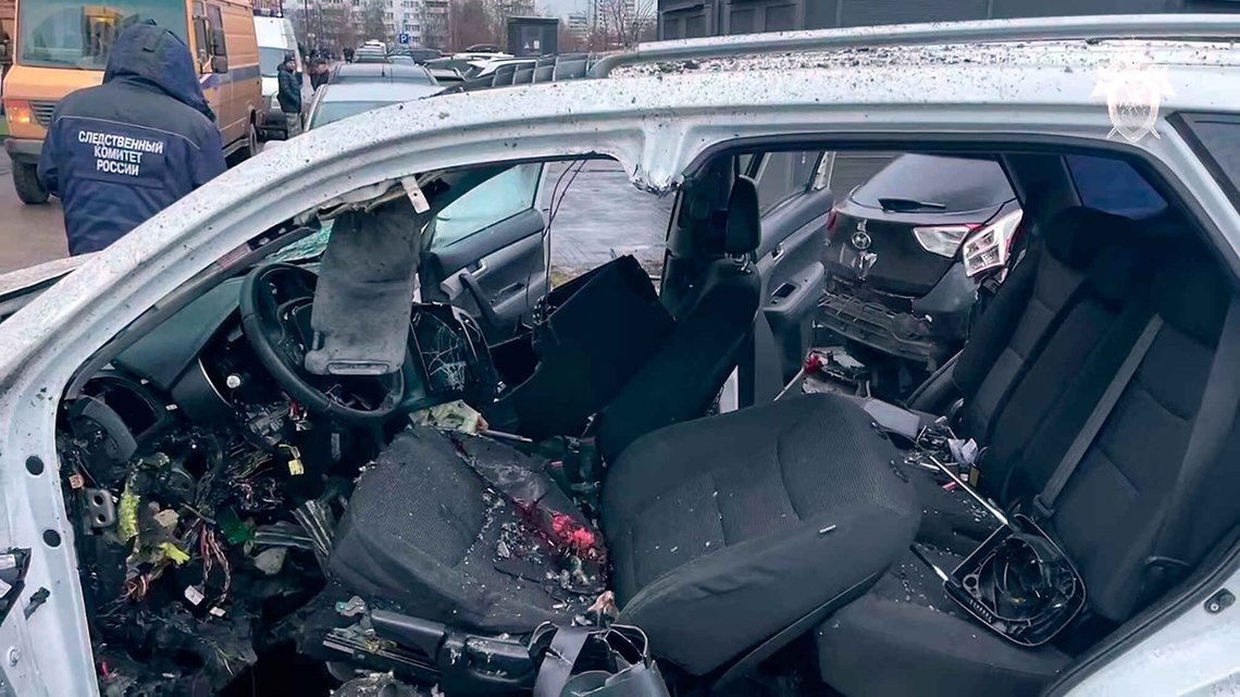 This image taken from video provided by Investigative Committee of Moscow on Monday, Dec. 22, 2025, shows the scene where Lt. Gen. Fanil Sarvarov, head of the Operational Training Directorate of the Russian Armed Forces General Staff, was killed by an explosive device placed under his car in Moscow. (Investigative Committee of Moscow via AP) This image taken from video provided by Investigative Committee of Moscow on Monday, Dec. 22, 2025, shows the scene where Lt. Gen. Fanil Sarvarov, head of the Operational Training Directorate of the Russian Armed Forces General Staff, was killed by an explosive device placed under his car in Moscow. (Investigative Committee of Moscow via AP)