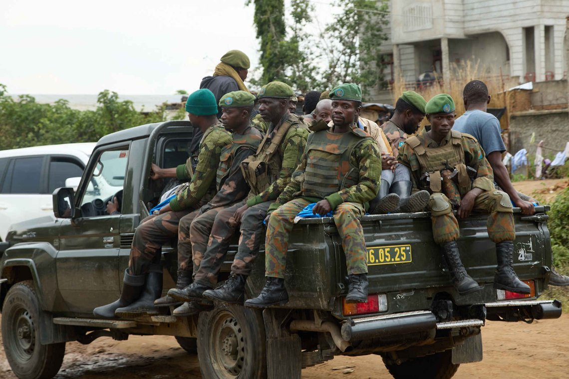 Soldiers patrol as thousands of people fleeing fighting in Congo's South Kivu province arrive in Cibitoke, Kansega, Burundi, Thursday, Dec. 11, 2025. (AP Photo/Berthier Mugiraneza) Soldiers patrol as thousands of people fleeing fighting in Congo's South Kivu province arrive in Cibitoke, Kansega, Burundi, Thursday, Dec. 11, 2025. (AP Photo/Berthier Mugiraneza)