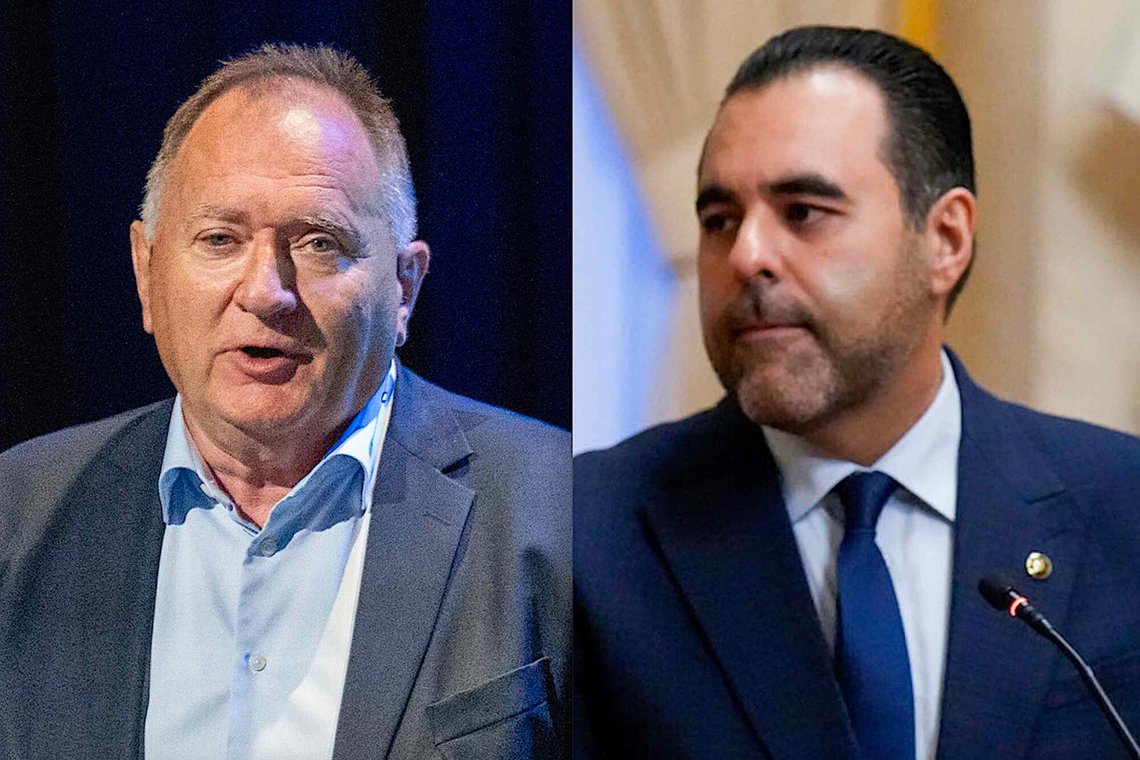 FFI-forsker Sverre Diesen og stortingspresident Masud Gharahkhani. Foto: Heiko Junge og Ole Berg-Rusten – begge via NTB. FFI-forsker Sverre Diesen og stortingspresident Masud Gharahkhani. Foto: Heiko Junge og Ole Berg-Rusten – begge via NTB.