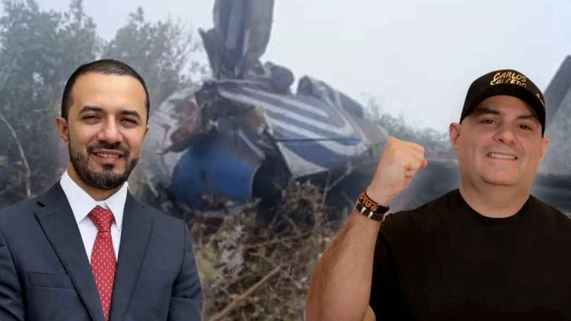 Kongressrepresentanten Diógenes Quintero Amaya (t.v.) og kongresskandidaten Carlos Salcedo Salazar er blant de 15 omkomne i flystyrten. (Foto: Privat) Kongressrepresentanten Diógenes Quintero Amaya (t.v.) og kongresskandidaten Carlos Salcedo Salazar er blant de 15 omkomne i flystyrten. (Foto: Privat)