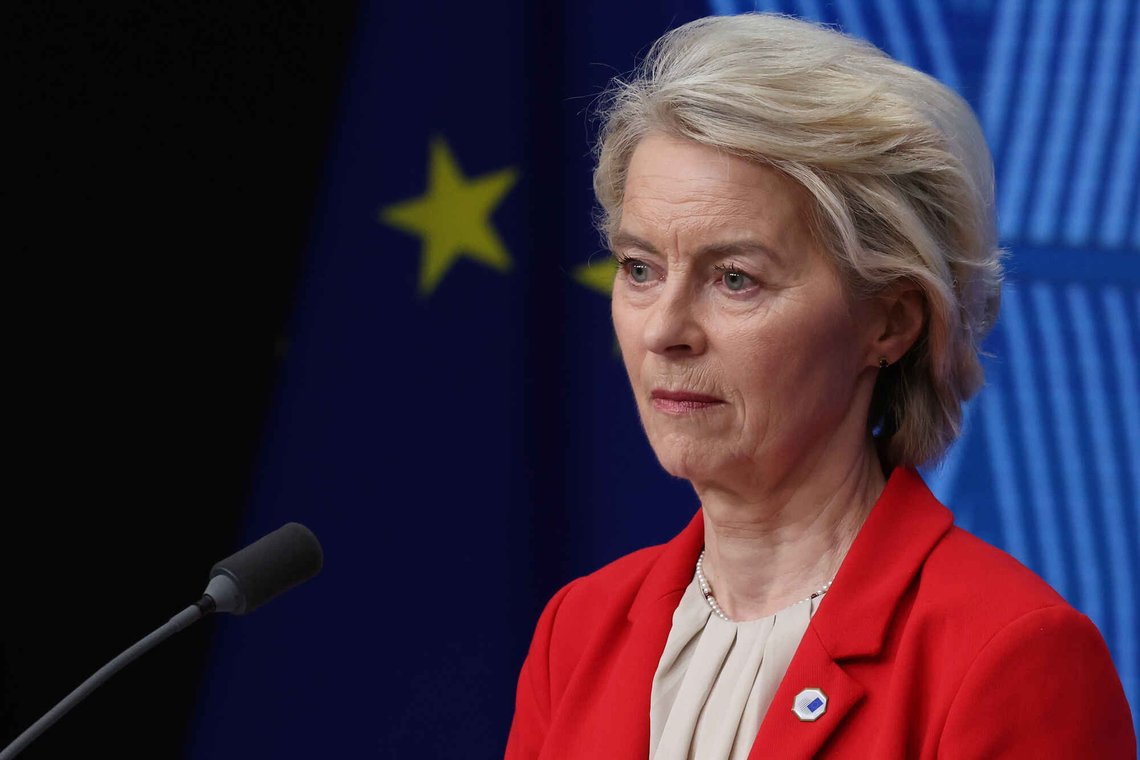 EU-kommisjonens leder Ursula von der Leyen kommenterte tidlig natt til fredag Grønland-situasjonen. Foto: Omar Havana / AP / NTB EU-kommisjonens leder Ursula von der Leyen kommenterte tidlig natt til fredag Grønland-situasjonen. Foto: Omar Havana / AP / NTB