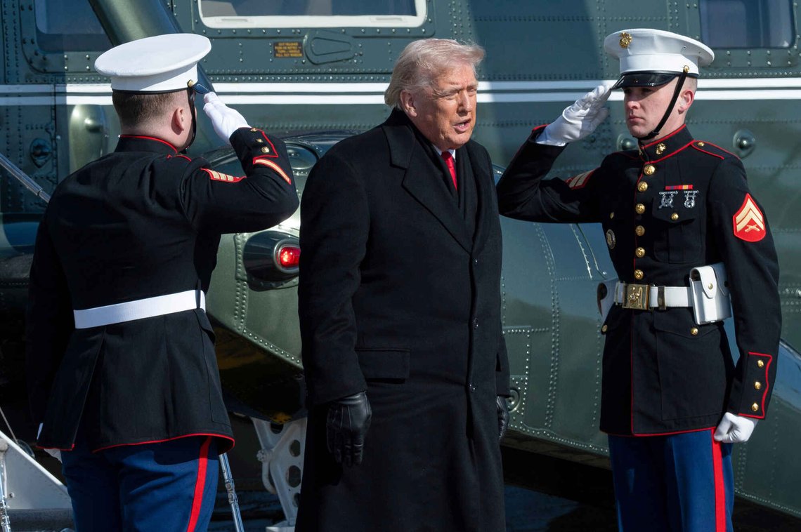 President Donald Trump exits Marine One, before boarding Air Force One at Joint Base Andrews, Md., Tuesday, Jan. 27, 2026. (AP Photo/Cliff Owen) President Donald Trump exits Marine One, before boarding Air Force One at Joint Base Andrews, Md., Tuesday, Jan. 27, 2026. (AP Photo/Cliff Owen)