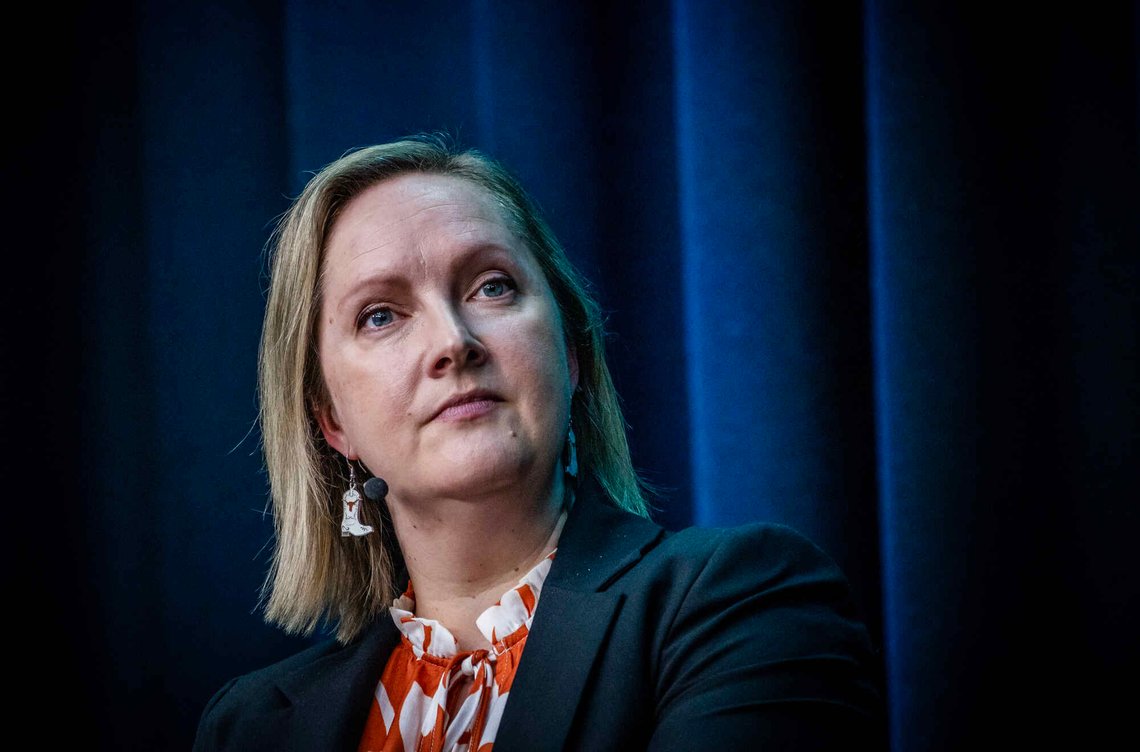 Oslo 20250402.
Hilde Restad (Oslo Nye Høyskole) deltar på Norsk utenrikspolitisk konferanse 2025 på Sentralen i Oslo onsdag.
Foto: Ole Berg-Rusten / NTB Oslo 20250402.
Hilde Restad (Oslo Nye Høyskole) deltar på Norsk utenrikspolitisk konferanse 2025 på Sentralen i Oslo onsdag.
Foto: Ole Berg-Rusten / NTB