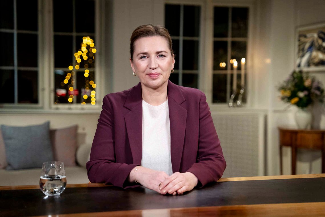 Statsminister Mette Frederiksen (S) holder nyttårstale på Marienborg i Kongens Lyngby, torsdag 1. januar 2026. (Foto: Mads Claus Rasmussen/Ritzau Scanpix) Statsminister Mette Frederiksen (S) holder nyttårstale på Marienborg i Kongens Lyngby, torsdag 1. januar 2026. (Foto: Mads Claus Rasmussen/Ritzau Scanpix)