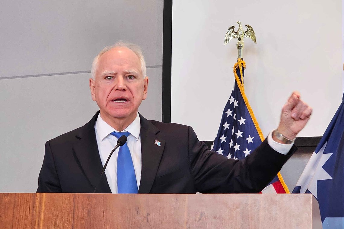 Tidligere visepresidentkandidat og Minnesota-guvernør Tim Walz i desember. Foto: Steve Karnowski / AP / NTB Tidligere visepresidentkandidat og Minnesota-guvernør Tim Walz i desember. Foto: Steve Karnowski / AP / NTB