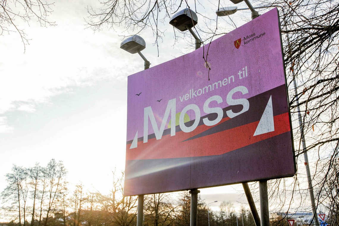 Moss 20231127.
Vegskilt inn til Moss. Velkommen til Moss kommune.
Foto: Emilie Holtet / NTB Moss 20231127.
Vegskilt inn til Moss. Velkommen til Moss kommune.
Foto: Emilie Holtet / NTB
