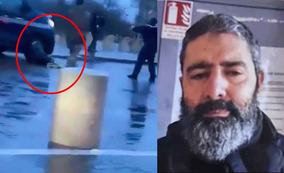 Knivterroristen som ifølge fransk presse heter Brahim B. og er fransk statsborger, ble skutt ved politibilen der angrepet fant sted. Han døde senere av skadene. (Foto: Fransk politi/vitnevideo fra X) Knivterroristen som ifølge fransk presse heter Brahim B. og er fransk statsborger, ble skutt ved politibilen der angrepet fant sted. Han døde senere av skadene. (Foto: Fransk politi/vitnevideo fra X)