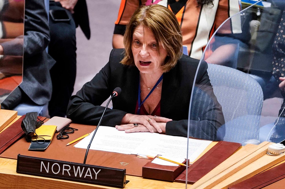 Mona Juul går av som ambassadør som følge av Epstein-saken. Foto: AP Photo/John Minchillo /NTB Mona Juul går av som ambassadør som følge av Epstein-saken. Foto: AP Photo/John Minchillo /NTB