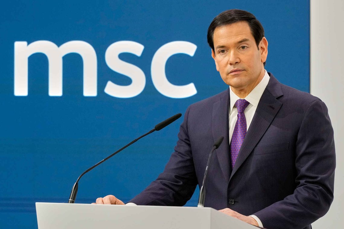 U.S. Secretary of State Marco Rubio speaks at the Munich Security Conference in Munich, Germany, Saturday, Feb. 14, 2026. (AP Photo/Alex Brandon, Pool) U.S. Secretary of State Marco Rubio speaks at the Munich Security Conference in Munich, Germany, Saturday, Feb. 14, 2026. (AP Photo/Alex Brandon, Pool)