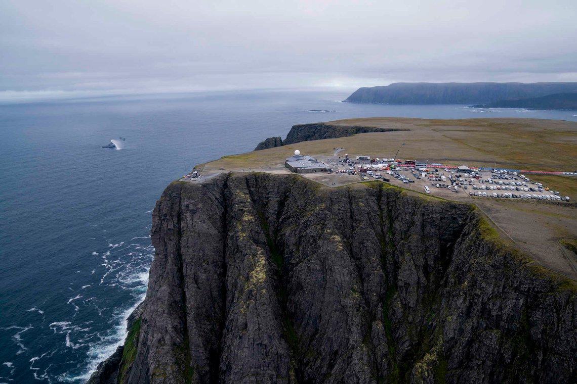 Nordkapp 20230820.
Nordkapplatået før målgang av den 4. etappe av Arctic Race 2023 fra Kvalsund til Nordkapp.
Foto: Fredrik Varfjell / NTB Nordkapp 20230820.
Nordkapplatået før målgang av den 4. etappe av Arctic Race 2023 fra Kvalsund til Nordkapp.
Foto: Fredrik Varfjell / NTB
