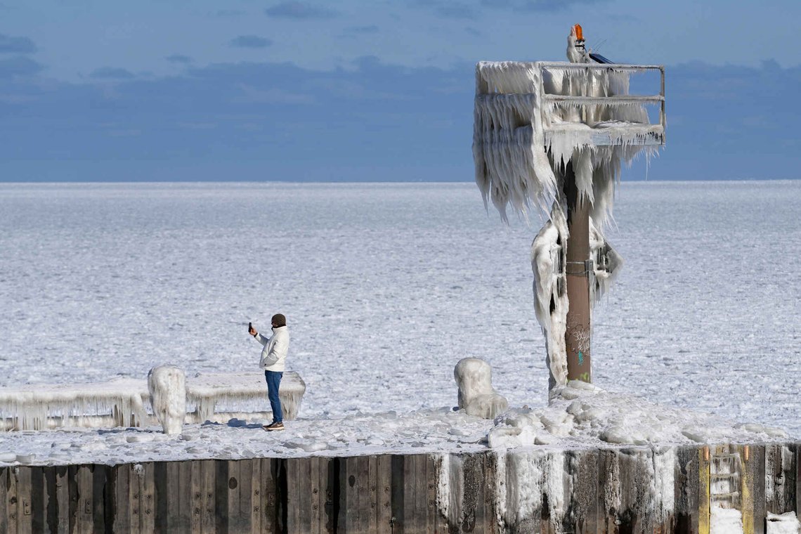 Lake Michigan i Chicago, USA. Foto: AP/Nam Y. Huh/NTB Lake Michigan i Chicago, USA. Foto: AP/Nam Y. Huh/NTB