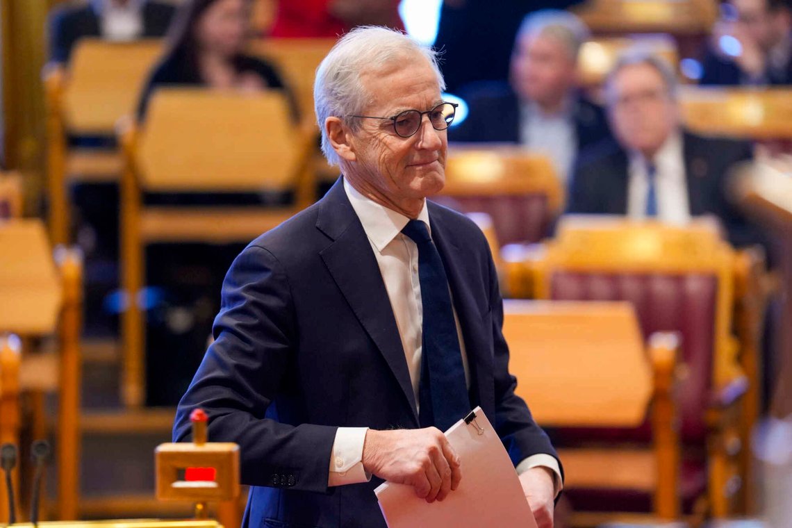Oslo 20260212.
Statsminister Jonas Gahr Støre holder en sikkerhetspolitisk redegjørelse i Stortinget.
Foto: Terje Bendiksby / NTB Oslo 20260212.
Statsminister Jonas Gahr Støre holder en sikkerhetspolitisk redegjørelse i Stortinget.
Foto: Terje Bendiksby / NTB