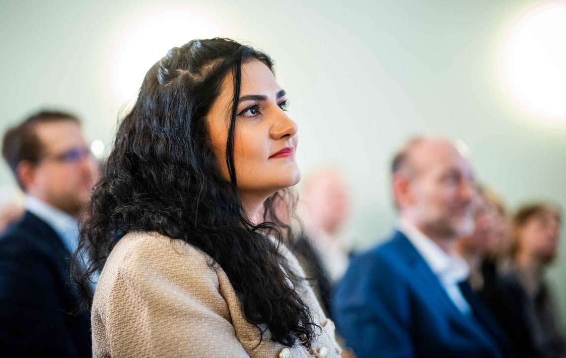 Oslo 20250218.
Utdeling av Fritt Ords Honnør til Sarah Gaulin.
Foto: Ole Berg-Rusten / NTB Oslo 20250218.
Utdeling av Fritt Ords Honnør til Sarah Gaulin.
Foto: Ole Berg-Rusten / NTB