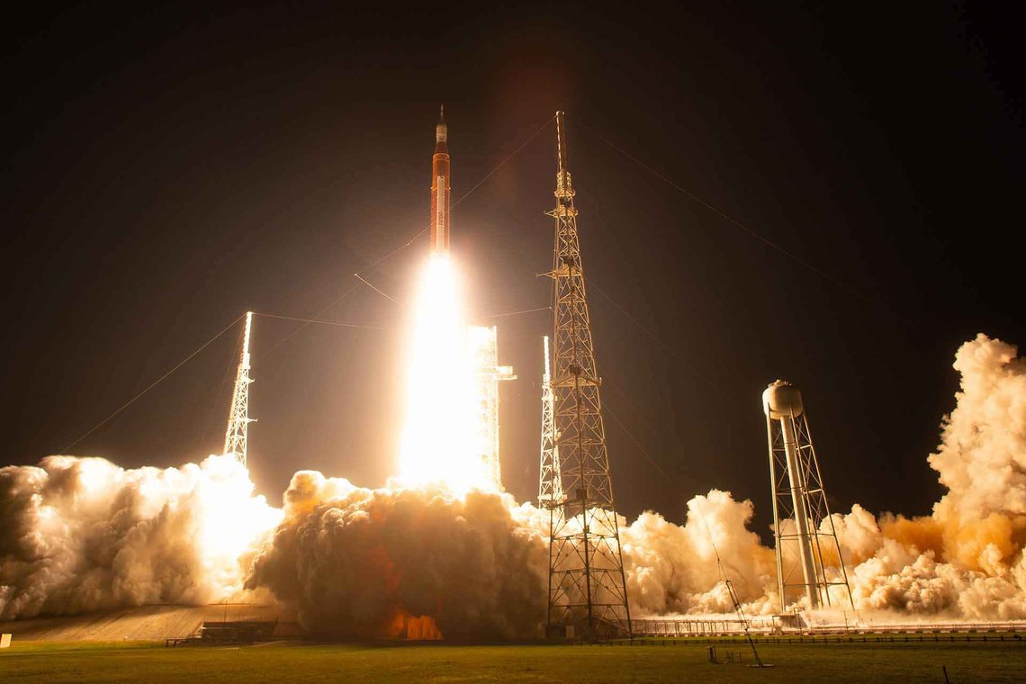 Testoppskytning av NASAs Artemis I onsdag 16. november 2022. Foto: NASA/Joel Kowsky Testoppskytning av NASAs Artemis I onsdag 16. november 2022. Foto: NASA/Joel Kowsky
