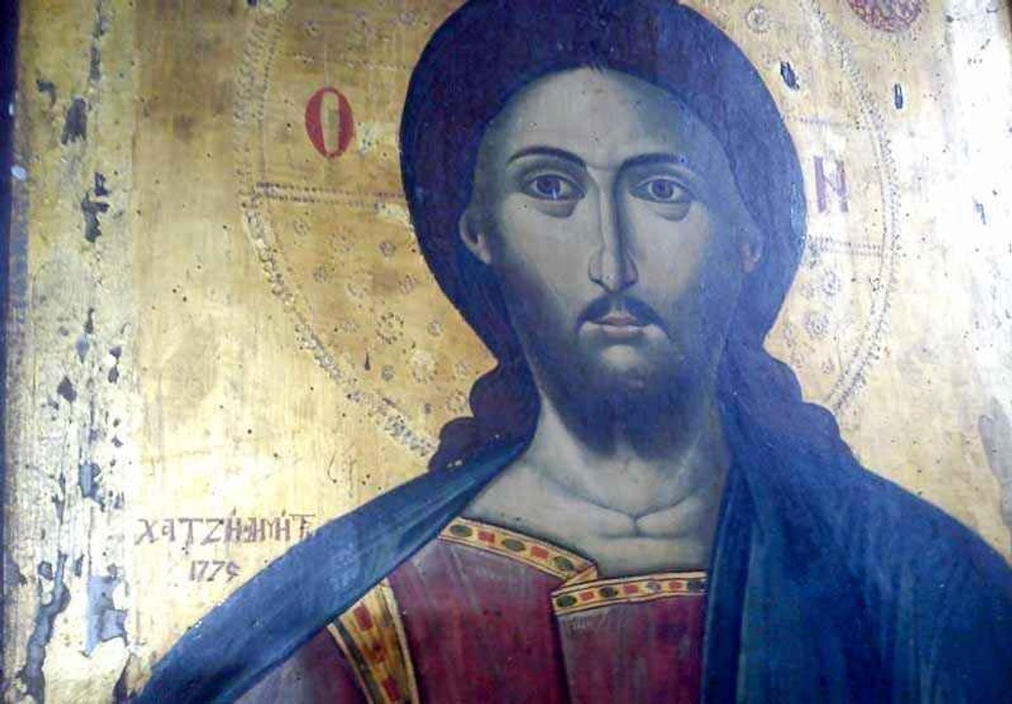 Kristus-ikon fra Saint Demetrius-kirken i Prilepets (1755). Illustrasjonsfoto Wikimedia Commons Kristus-ikon fra Saint Demetrius-kirken i Prilepets (1755). Illustrasjonsfoto Wikimedia Commons